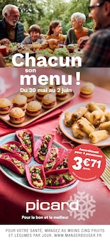 Prospectus Picard à Pierrelaye, "Chacun son menu !", 14 pages de promos valables du 20/05/2024 au 02/06/2024