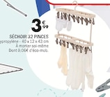 Séchoir 32 pinces en promo chez La Foir’Fouille Séchoir 32 pinces dans le catalogue La Foir’Fouille