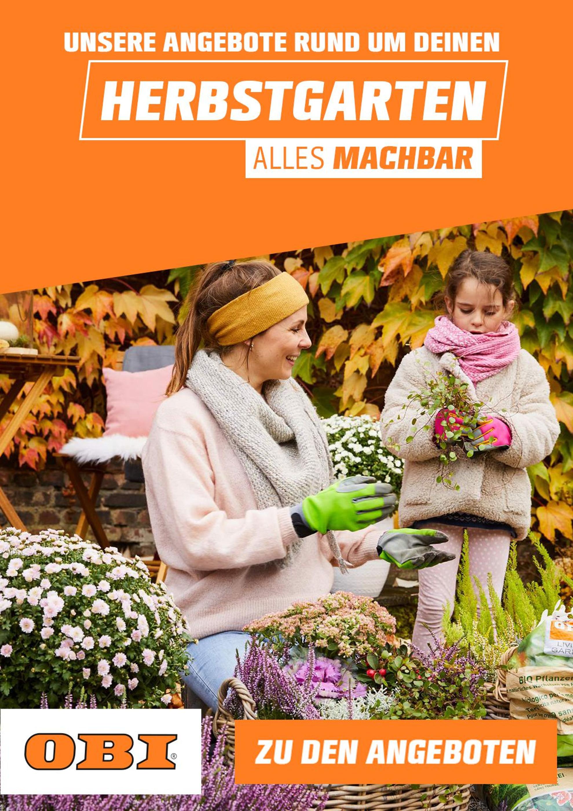 OBI Prospekt für Recklinghausen mit 1 Seite OBI Prospekt für Recklinghausen: "HERBSTGARTEN", 1 Seite, 01.09.2021 - 31.10.2021