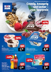 Konsum Supermarkt Prospekt der aktuellen Woche mit 12 Seiten, gültig von 17.08.2026 bis 22.08.2026, in Radebeul und Umgebung Aktueller Konsum Supermarkt Prospekt in Radebeul und Umgebung, "Cremig, knusprig und lecker - zum Sparpreis" mit 12 Seiten, 17.08.2026 - 22.08.2026
