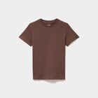 T-shirt en coton manches courtes marron foncé garçon en promo chez La Halle T-shirt en coton manches courtes marron foncé garçon dans le catalogue La Halle