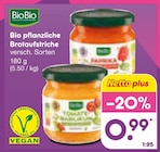 pflanzliche Brotaufstriche im Netto Marken-Discount Prospekt pflanzliche Brotaufstriche von BioBio im aktuellen Netto Marken-Discount Prospekt für 0,99 €