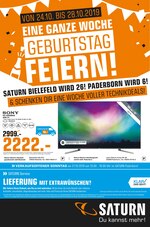 Saturn Prospekt "Aktuelle Angebote", 1 Seiten, für Paderborn, 24.10.2019 - 28.10.2019 Saturn Prospekt "Aktuelle Angebote", 1 Seiten, für Paderborn, 24.10.2019 - 28.10.2019