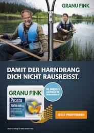 Granu Fink Prospekt "Damit der Harndrang dich nicht rausreisst", 3 Seiten, 06.11.2023 - 06.11.2023 Aktueller Granu Fink Prospekt, "Damit der Harndrang dich nicht rausreisst", mit Angeboten der Woche, gültig von 06.11.2023 bis 06.11.2023