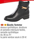 Boots femme en promo chez Cora Reims à 29,00 €