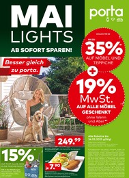 porta Möbel Prospekt für Görlitz mit 1 Seite porta Möbel Prospekt für Görlitz: "MAILIGHTS", 1 Seite, 19.05.2025 - 24.05.2025