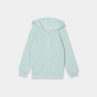 Sweat zippé à capuche molleton vert pastel garçon à La Halle dans Viglain