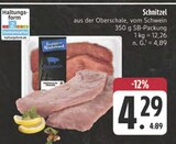 Schnitzel Angebote bei E center Würzburg für 4,29 €