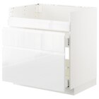 Uschr. f HAVSEN Spüle/3 Fro/3 Schub weiß Maximera/Voxtorp Hochglanz/weiß 80x60 cm Angebote von METOD bei IKEA Ludwigsburg für 363,20 €
