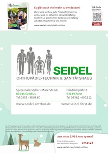 Bier im Sanitätshaus Orthopädietechnik SEIDEL Nachfolger Matthias Harmuth e.K. Prospekt "Schenken Sie Gesundheit!" mit 6 Seiten (Cottbus)