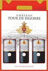 Coffret Bordeaux de 3 bouteilles AOP Bordeaux Rouge - CHÂTEAU TOUR DE BIGORRE dans le catalogue Intermarché Super