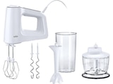 MultiMix 3 HM 3135 Handmixer Weiß (500 Watt, 500 ml Zerkleinerer, 600 Mix- und Messbecher l) von BRAUN im aktuellen MediaMarkt Saturn Prospekt für 47,99 €