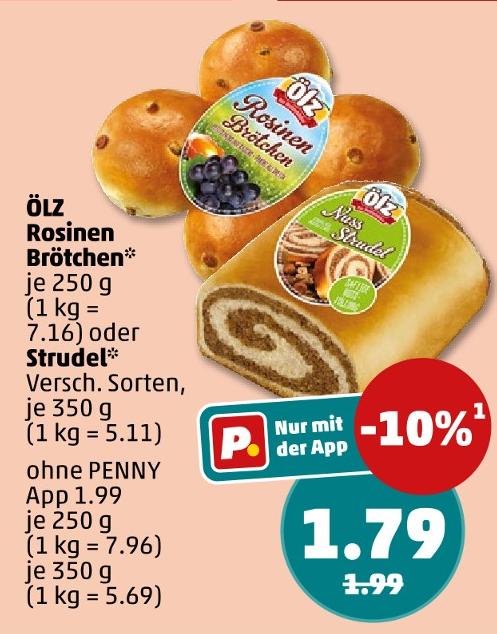 Aktuelles Rosinen Brötchen Angebot bei Penny in Magdeburg ab 1,79 €