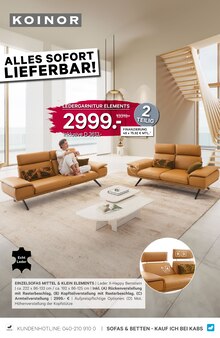 Sofa im aktuellen Kabs Prospekt (Bremen) Sofa im Kabs Prospekt "GROSSE LAGERRÄUMUNG BEI KABS!" mit 30 Seiten (Bremen)