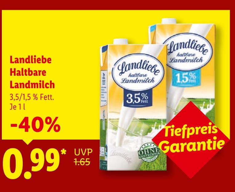 Haltbare Landmilch 3,5% Fett