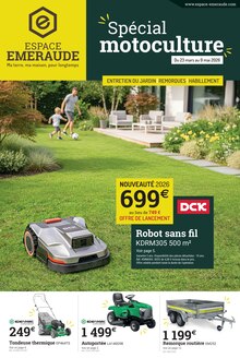 Catalogue Espace Emeraude de la semaine 14, "Spécial motoculture", page 1, 23/03/2026 - 09/05/2026 Prospectus Espace Emeraude en cours, "Spécial motoculture", page 1 sur 24
