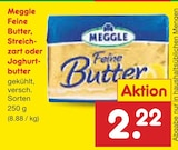 Feine Butter, Streichzart oder Joghurtbutter Angebote von Meggle bei Netto Marken-Discount Gronau für 2,22 €