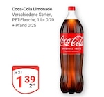 Aktuelle Coca Cola Angebote bei GLOBUS in Rostock Aktuelles Coca-Cola Limonade Angebot bei GLOBUS in Rostock ab 1,39 €