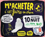 SERVIETTES HYGIÈNIQUES NUIT X10 COTON 100% BIO - RAMDAM SOCIAL à 2,75 € dans le catalogue Intermarché Hyper