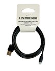 Cable USB 2.0 Type-A/Type-C - 1,5 m - noir - Les Prix Mini - Les Prix Mini en promo chez Bureau Vallée Cable USB 2.0 Type-A/Type-C - 1,5 m - noir - Les Prix Mini - Les Prix Mini dans le catalogue Bureau Vallée