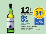Blended Scotch Whisky - Black & White en promo à 8,51 € chez E.Leclerc Blended Scotch Whisky - Black & White dans le catalogue E.Leclerc