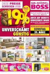 Aktueller SB Möbel Boss Prospekt mit Computer, "DIESE PREISE SCHOCKEN JEDEN!", Seite 1
