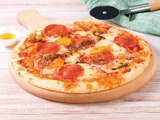 Pizza chorizo poivrons ou 4 fromages ou jambon speck mozzarella ou chèvre cendrée tomates - Super U à Rouen Pizza chorizo poivrons ou 4 fromages ou jambon speck mozzarella ou chèvre cendrée tomates en promo chez Super U Rouen à 3,75 €