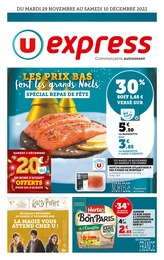 Catalogue U Express à Cousance, avec 36 pages Prospectus U Express à Cousance, "Les prix bas font les grands Noëls", 36 pages, 29/11/2022 - 10/12/2022