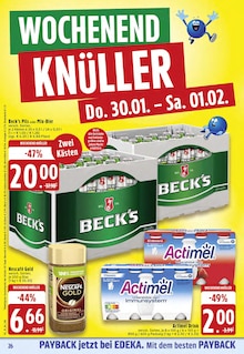 Bier im EDEKA Prospekt "Aktuelle Angebote" mit 28 Seiten (Eschweiler)