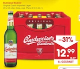 Original Czech Imported Lager Angebote von Budweiser Budvar bei Netto Marken-Discount Halle für 12,99 €