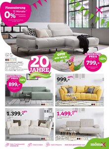 Sofa im mömax Prospekt "Jubiläumsaktion: -33% auf fast Ihren gesamten Einkauf" mit 24 Seiten (Stuttgart)