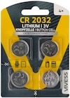 Knopfzellen CR2032 Angebote von Vivess bei REWE Amberg für 2,49 €