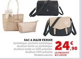 Sac a main femme en promo chez Super U Perpignan à 24,90 €