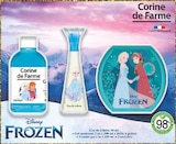 Coffret Frozen Eau de Toilette + Gel Moussant + Boîte à Goûter - Corine de Farme - Intermarché Hyper Coffret Frozen Eau de Toilette + Gel Moussant + Boîte à Goûter - Corine de Farme à 9,20 € dans le catalogue Intermarché Hyper