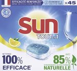 Tablettes lave-vaisselle ALL IN ONE Lemon* - SUN en promo chez Géant Casino Tablettes lave-vaisselle ALL IN ONE Lemon* - SUN dans le catalogue Géant Casino