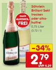 Aktuelles Brillant Sekt trocken oder alkoholfrei Angebot bei Netto Marken-Discount in Erlangen ab 2,79 €