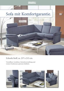 Sofa im Polstermöbel Fischer Prospekt "Sagen Sie Ihren Rückenschmerzen Adé!" mit 16 Seiten (Heilbronn)