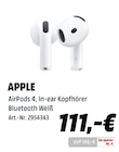 AirPods 4 im Angebot bei MediaMarkt Saturn in Rosenheim AirPods 4 Angebote von APPLE bei MediaMarkt Saturn Rosenheim für 111,00 €