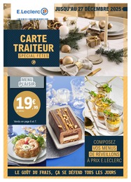 Catalogue E.Leclerc à Nalzen, avec 40 pages Prospectus E.Leclerc à Nalzen, "CARTE TRAITEUR", 40 pages, 25/11/2025 - 27/12/2025