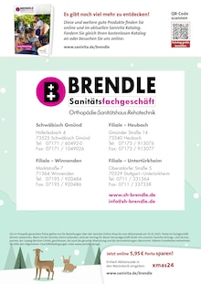 Bier im Sanitätsfachgeschäft Brendle Prospekt "Schenken Sie Gesundheit!" mit 6 Seiten (Schwäbisch Gmünd)