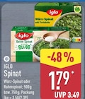 Würz-Spinat von Iglo im aktuellen ALDI Nord Prospekt für 1,79 €