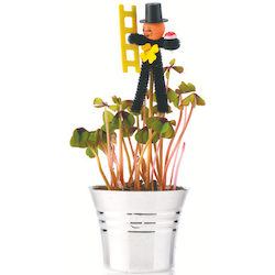 Glücksklee mit Schornsteinfeger