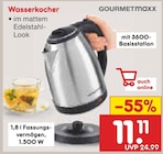 Wasserkocher Angebote von GOURMETmaxx bei Netto Marken-Discount Monheim für 11,11 €