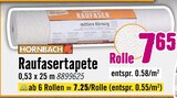 Raufasertapete im Hornbach Prospekt Raufasertapete von Hornbach im aktuellen Hornbach Prospekt für 7,25 €