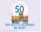 Promo 50 % AVANTAGE CARTE SUR TOUT LE COLORIAGE BIC KIDS à  dans le catalogue Intermarché à Le Thor