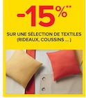 -15% sur une sélection de textiles (rideaux, coussins... ) en promo chez Castorama Annemasse