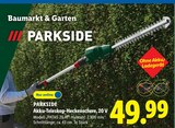 Akku-Teleskop-Heckenschere, 20 V Angebote von PARKSIDE bei Lidl Karlsruhe für 49,99 €