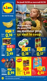 Prospectus Lidl à Weiler, "Vos produits du quotidien au meilleur prix, ça vaut le coup.", 73 pages, 25/09/2025 - 01/10/2025