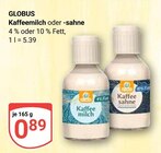 Kaffeemilch Angebote von Globus bei GLOBUS Maintal für 0,89 €