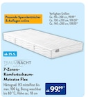 Flex im ALDI SÜD Prospekt 7-Zonen-Komfortschaum-Matratze Flex von TRAUMNACHT selection im aktuellen ALDI SÜD Prospekt für 99,99 €